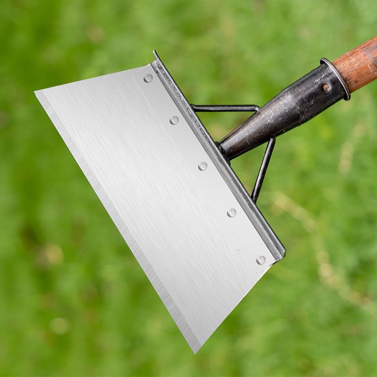 Outil de nettoyage de jardin multifonctionnel, pelle plate en acier au manganèse de 21 cm – Grattoir de jardin extérieur, désherbant et anti-mousse pour glace, neige, sol et mur (sans poignée)