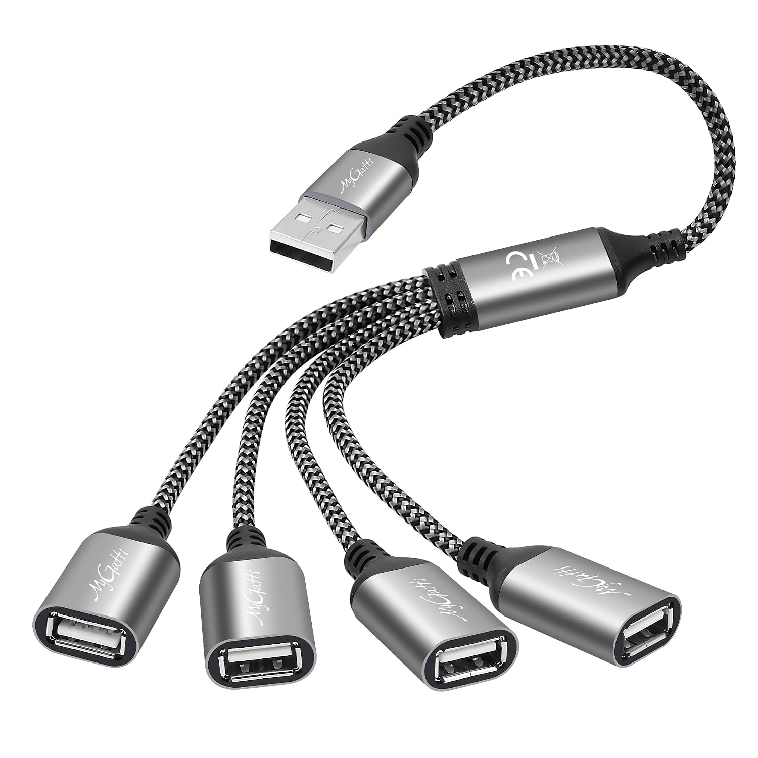 Câble Répartiteur USB C Mâle vers 4 Ports USB A 2.0 Femelle 0,5 m,Type C vers 4 Ports USB A,Adaptateur répartiteur USB 2.0,pour MacBook,iPhone 15 16,iPad 10 Air 4 5 Mini 6,Galaxy S24 S23