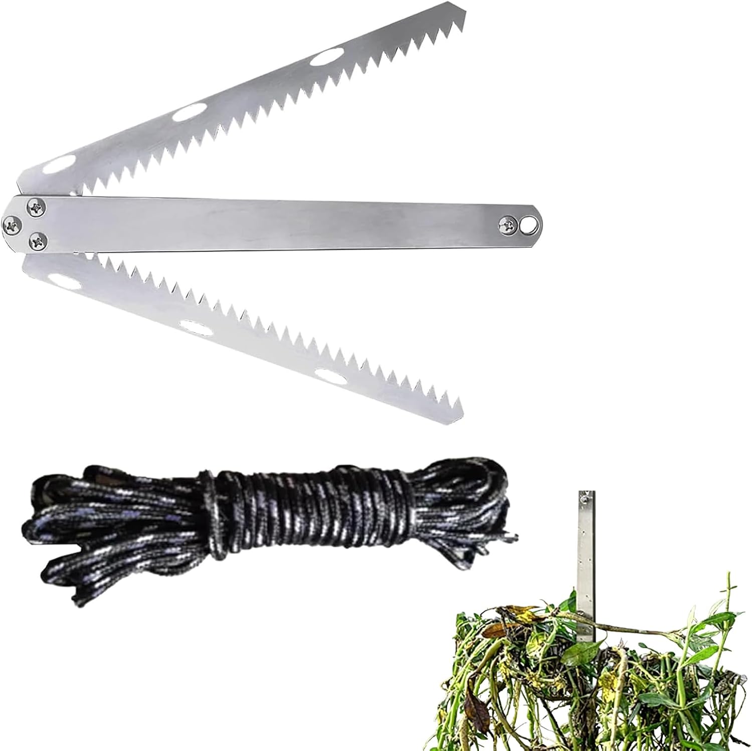 Aquatiques Coupe-Herbes pour Lacs, Coupe-Herbes Aquatiques, pour l'enlèvement des Plantes Aquatiques dans Les étangs ou Les Aquariums (Corde de 10 m,Couleur du câble aléatoire)