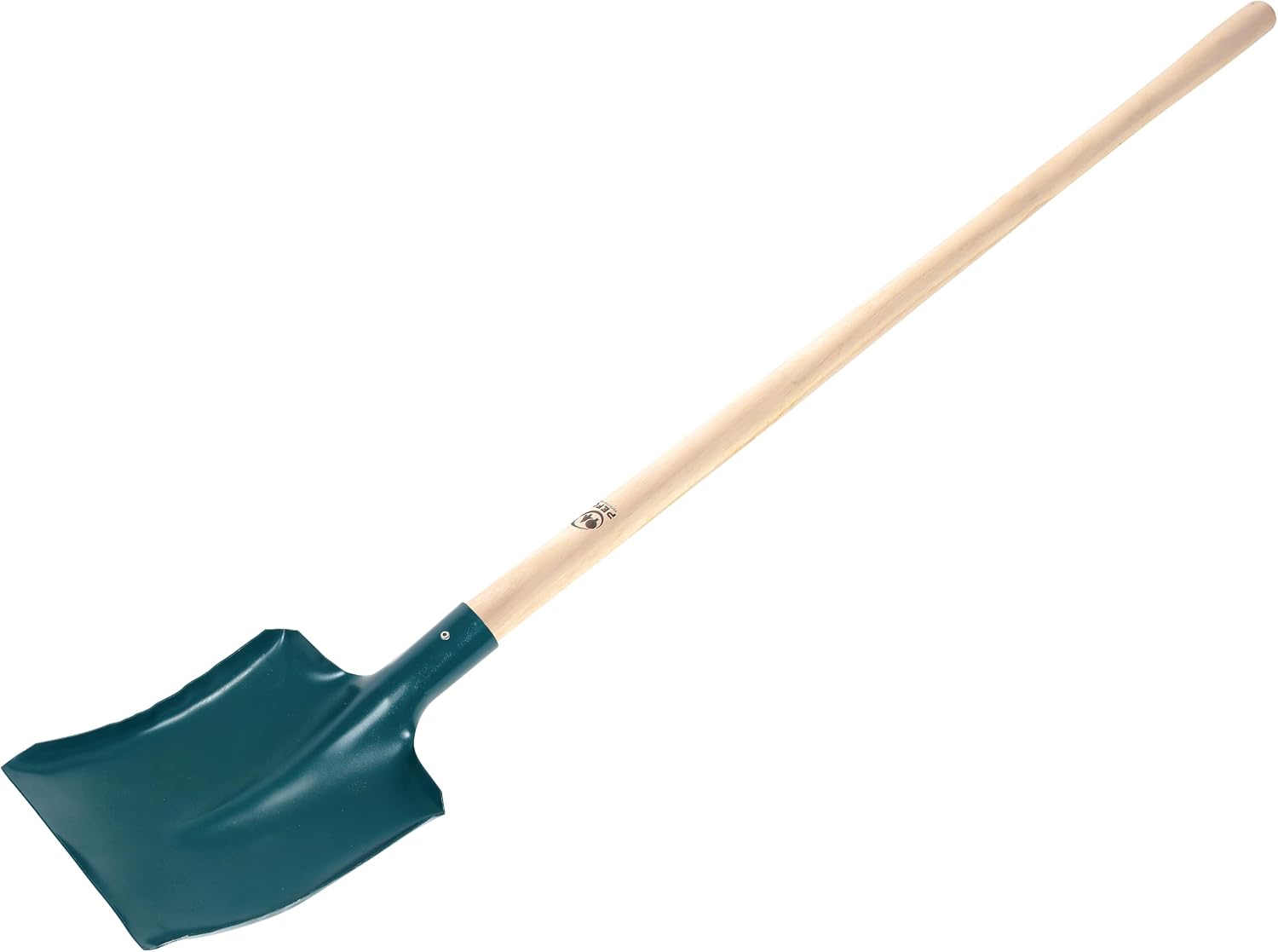 Leborgne - Pelle Curette Tôle Ø19 cm - Manche Bois 130 cm - Certifié PEFC - Pour Terrassement, Bâtiment et Jardin - Manipulation Terre, Gravier, Sable- Jardinage Et Bâtiment