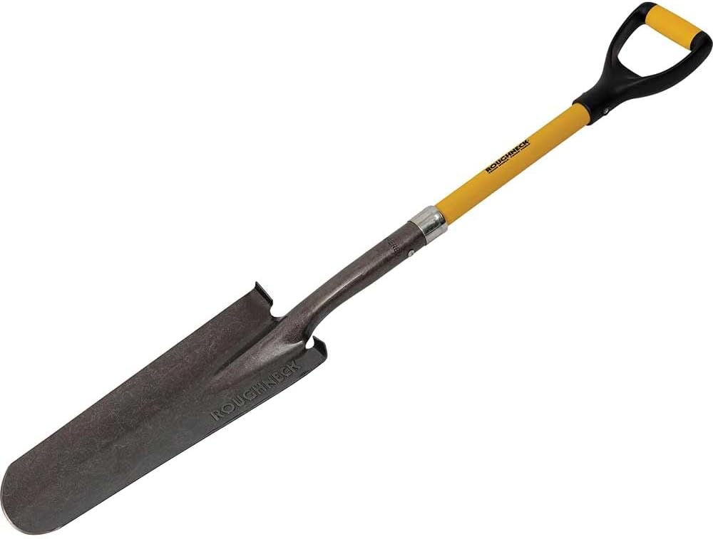 Pelle à Trous pour drains et poteaux Roughneck - Lame affûtée en Acier au Carbone, Manche en Fibre de Verre pour Drainage, clôtures, réseaux et travaux de terrassement - 1070 mm (42")