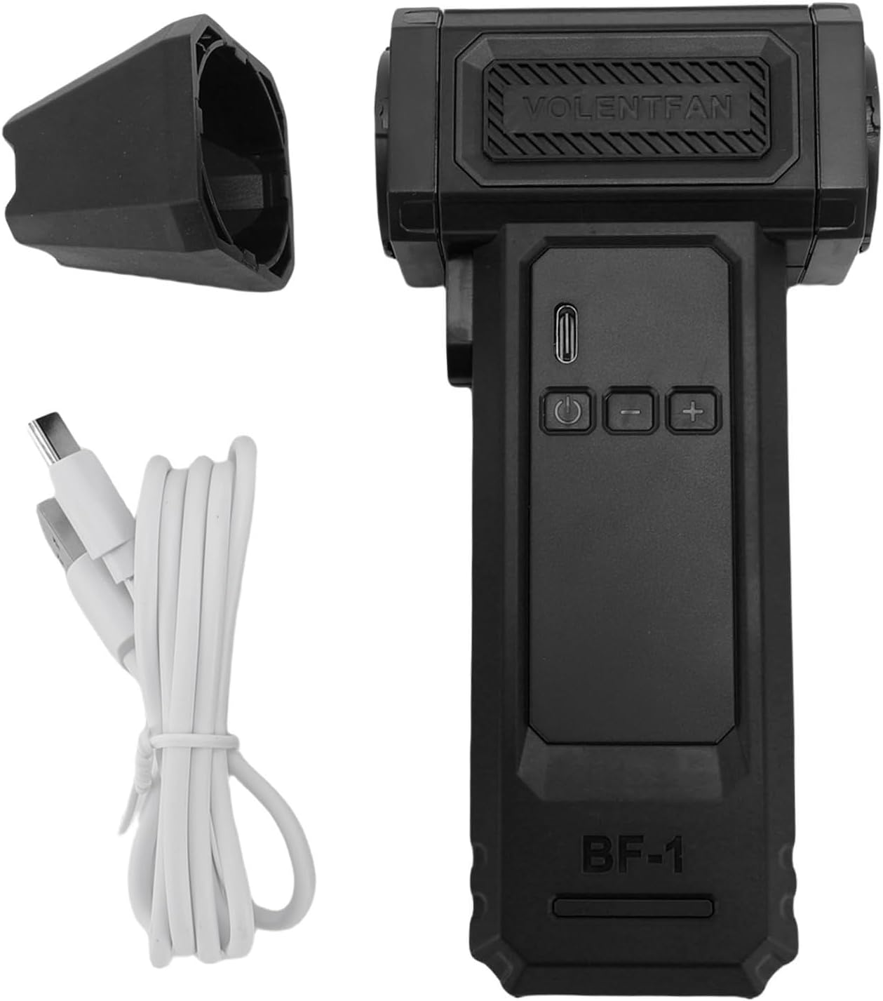 banapoy Dépoussiéreur à Air comprimé, Dépoussiéreur électrique Réglable à 9 Vitesses avec Lumière LED et Buse Amovible, Rechargeable de Type C, pour Clavier PC, Voiture, Maison (BLACK)