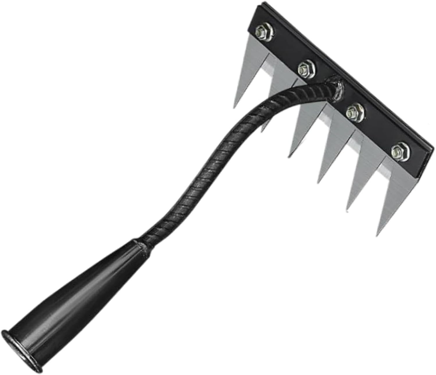 5/6/7/8 Dents Rateau De Désherbage, Amovible Outil De Râteau De Désherbage, Râteau Désherbage Acier Robuste, Outillage De Jardin pour Désherber/Ameublir/Semence (5 Dents)