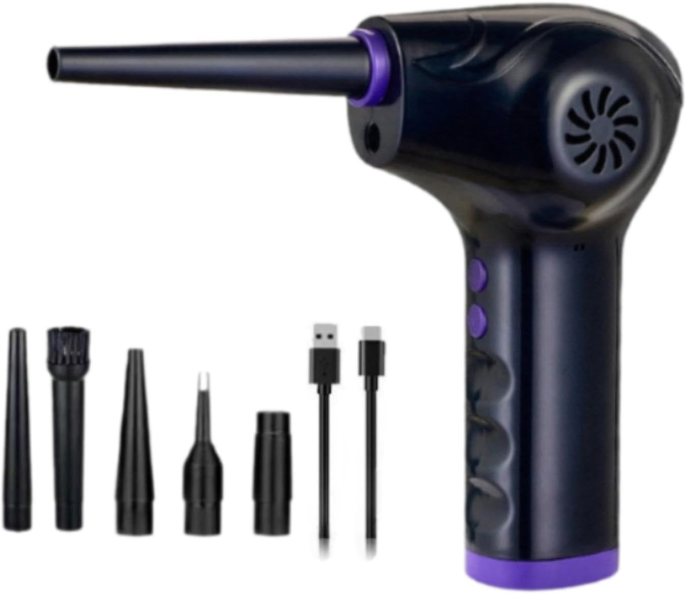 Souffleur d'air Portable Aspirateur Électrique Nettoyage Clavier Ordinateur sans Fil Fabriqué en PP Léger Adapté à Maison Bureau Voiture, Violet