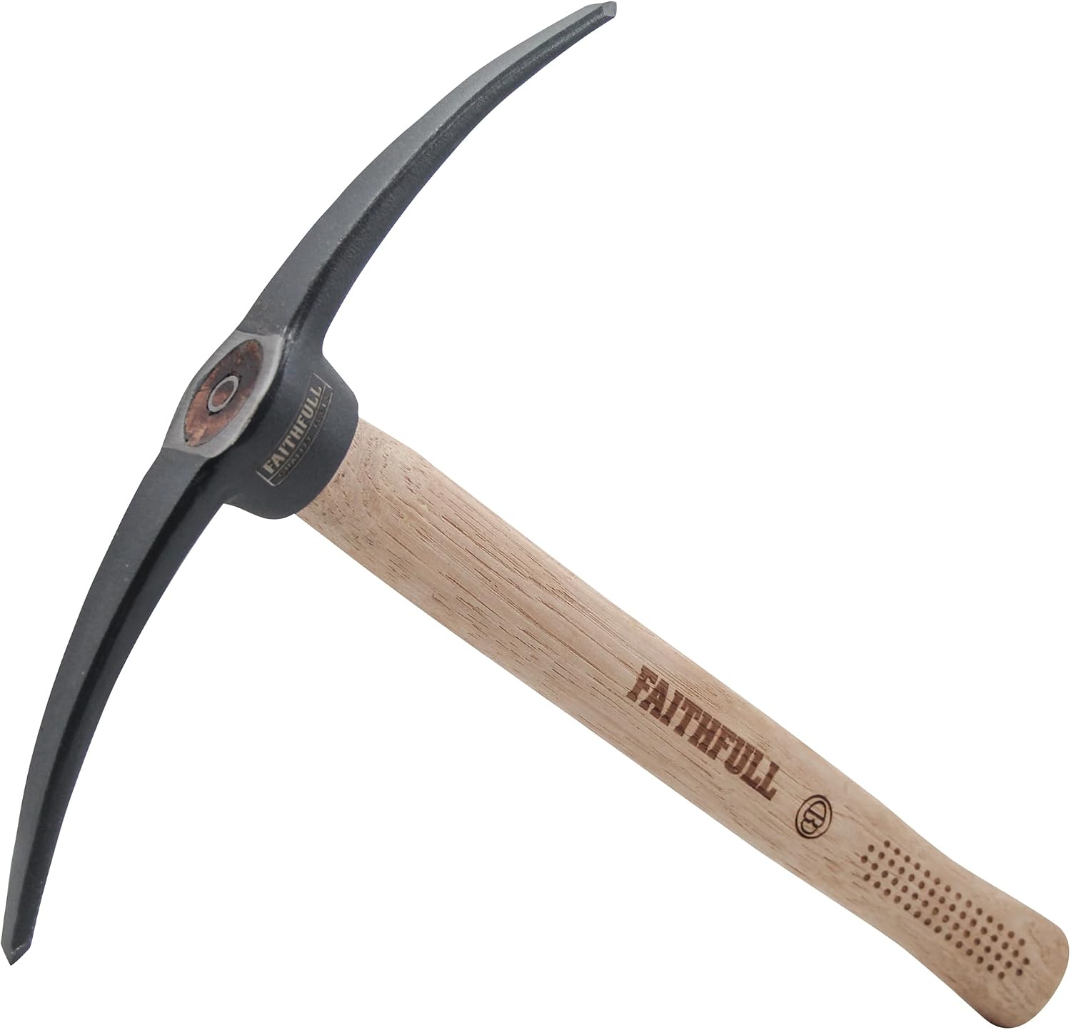 Pic à mortier Faithfull – Double pointe – Outil de maçon avec manche en hickory certifié FSC pour ratisser le mortier et creuser l'argile - 300 mm (12 po)