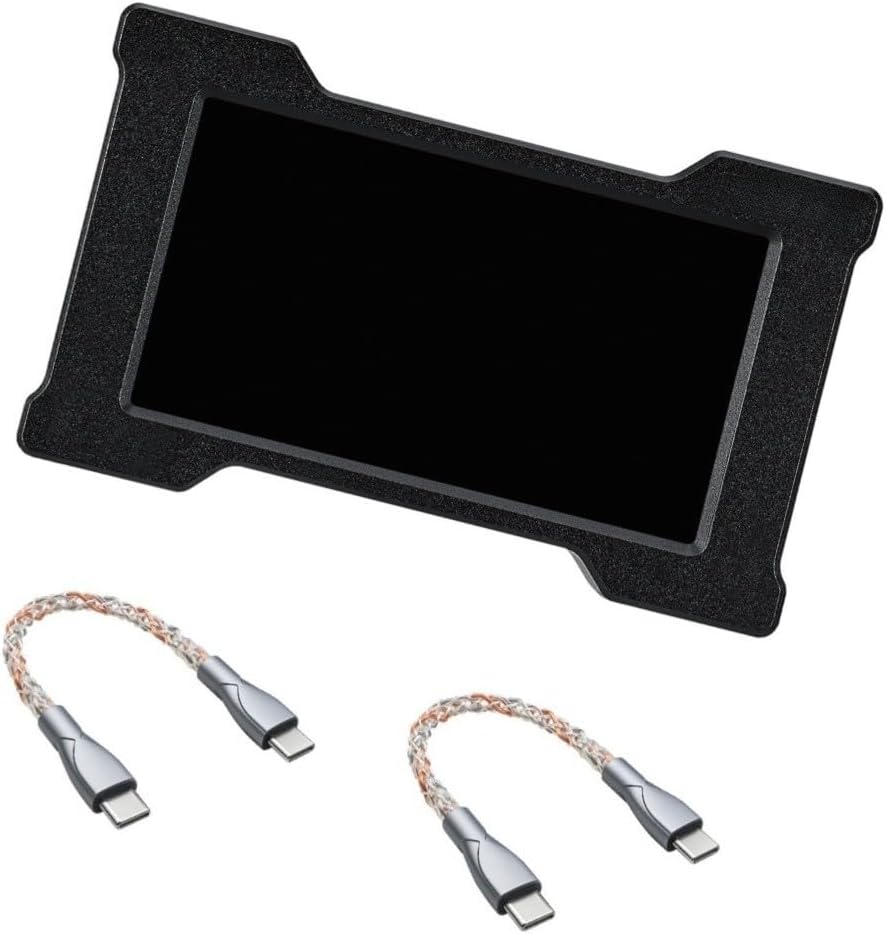 Hub USB 3.2 alimenté par répartiteur de jeu avec écran OLED 5 Gbit/s transfert de données commutateurs indépendants pour souris et clavier Argenté (noir)