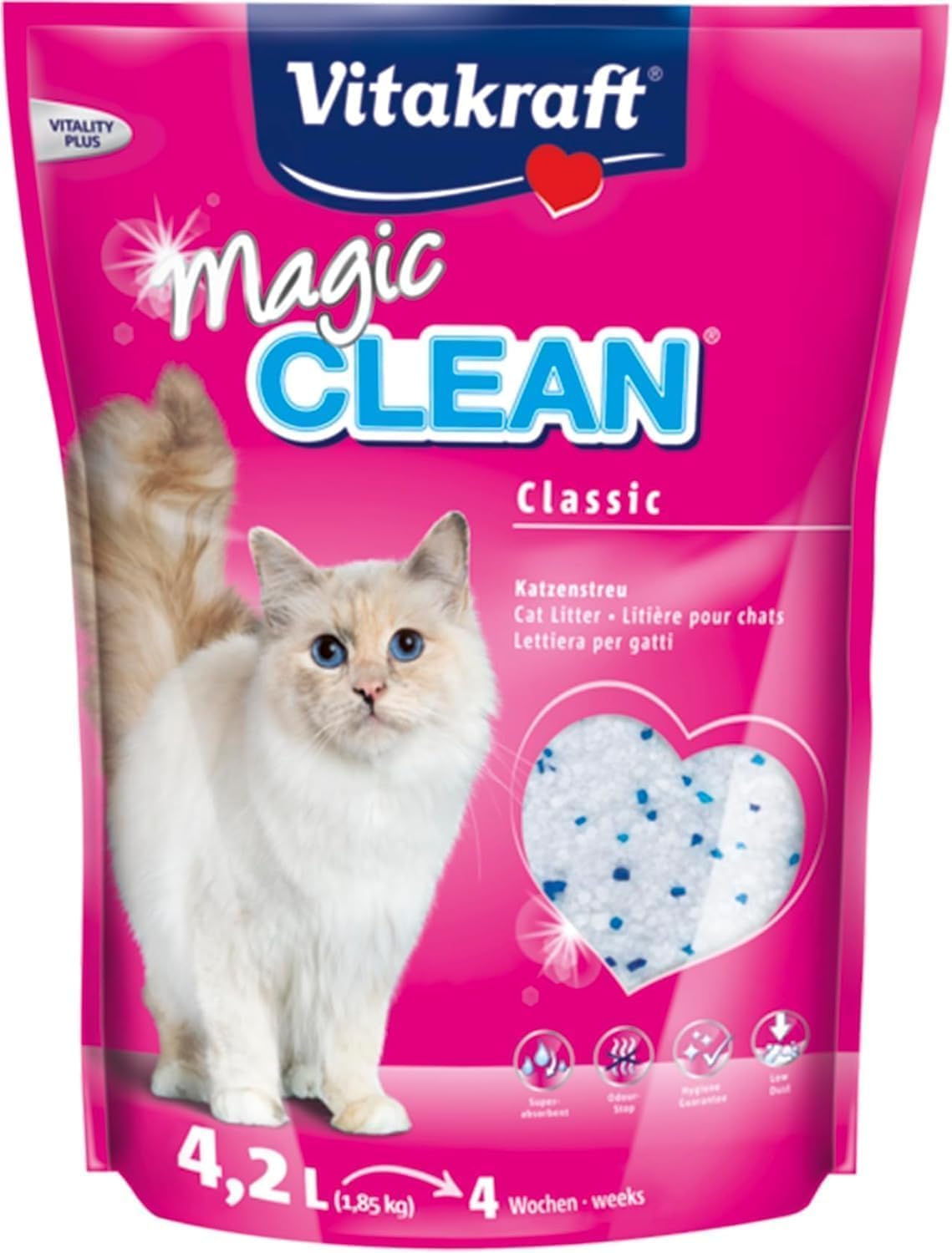 Vitakraft Magic Clean Classic, litière chat, non agglomérante (1x 4,2l)