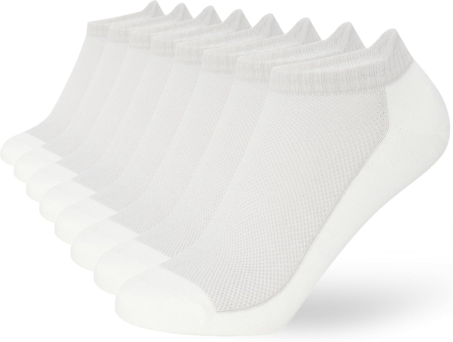 FM London Lot de 8 Paires de Chaussettes pour Homme en Bambou, Socquettes pour Homme, Chaussettes de Running, Respirantes, Résistantes aux Odeurs, avec Languette de Protection au Talon