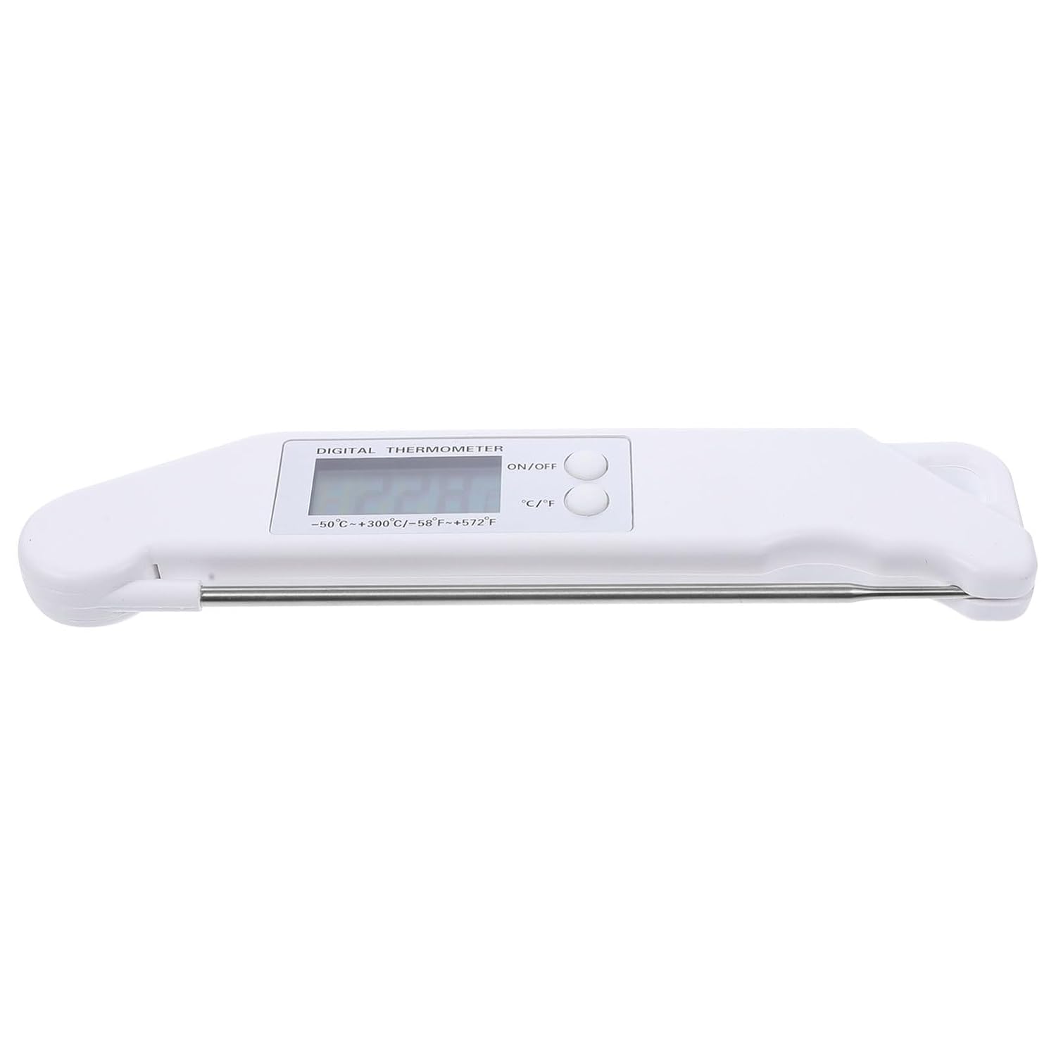 PRETYZOOM Thermomètre à Gril Plier La Viande Griller De La Viande Jauge De Température Testeur De Viande Gadgets De Cuisine Thermomètre De Piscine Blanche Acier Inoxydable