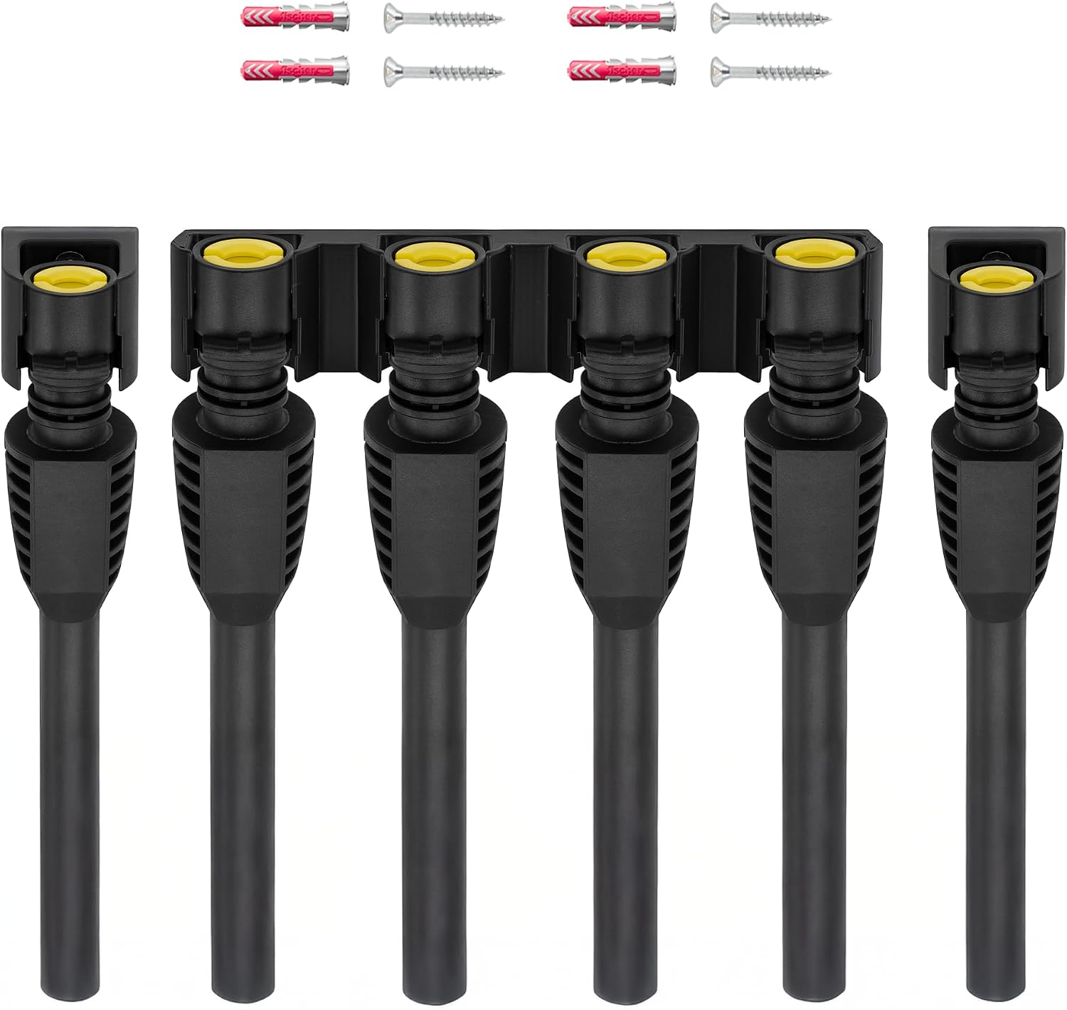 Support mural pour 6 lances de nettoyeur haute pression Kärcher - Accessoires de nettoyage à haute pression - Compatible avec lances et embouts Kärcher - Support de rangement