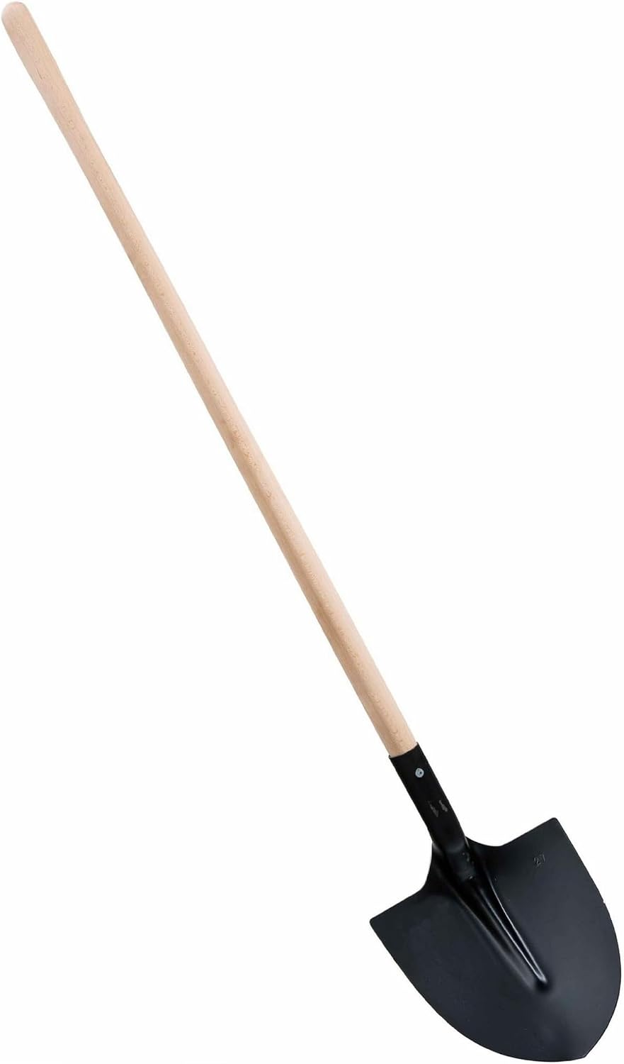 WERKA Pro, Pelle en Acier avec Manche en Bois Noir, Design Ergonomique pour Un Confort Optimal, Polyvalente pour Sable, Terre et Gravier, Longueur 110 cm, Taille 27 cm, Couleur Noire.