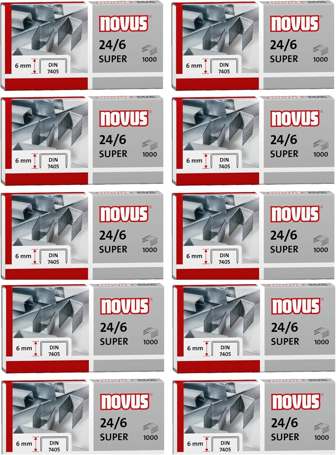 Novus Agrafeuse standard pour agrafeuse de bureau (10, 24/6 Super)