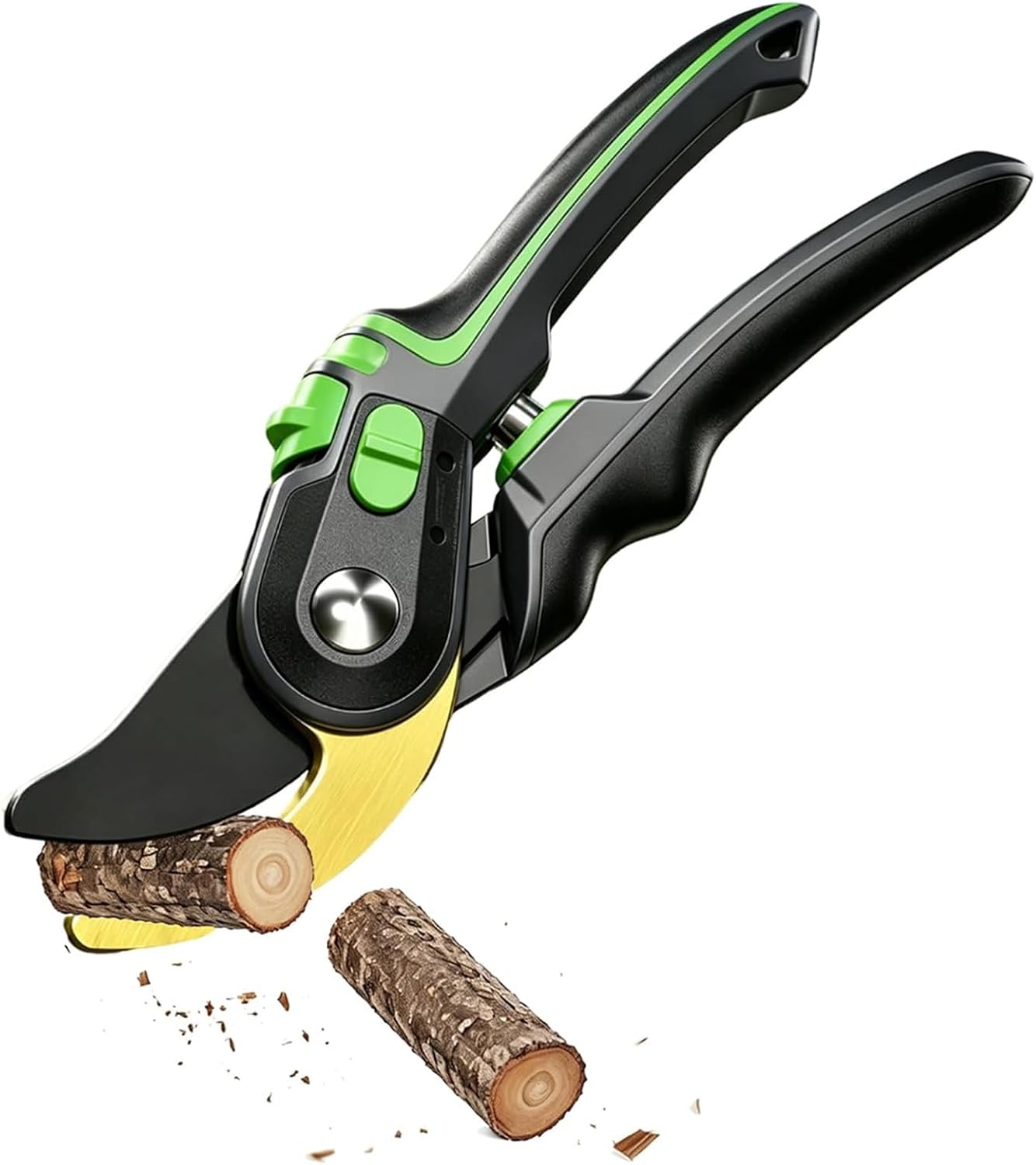 Sécateur de Jardin Bypass 22 cm pour Bois Vert et Sec, Lame SK5 en Acier Alliage, Coupe jusqu’à 35 mm, Poignées Ergonomiques Antidérapantes, Outil Robuste pour Tailler Branches et Plantes
