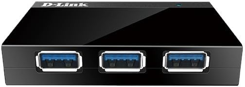 D-Link DUB-1340 HUB USB Hub 4 Ports USB 3.0 - Idéal pour Partager une Connexion Entre Plusieurs Périphériques USB