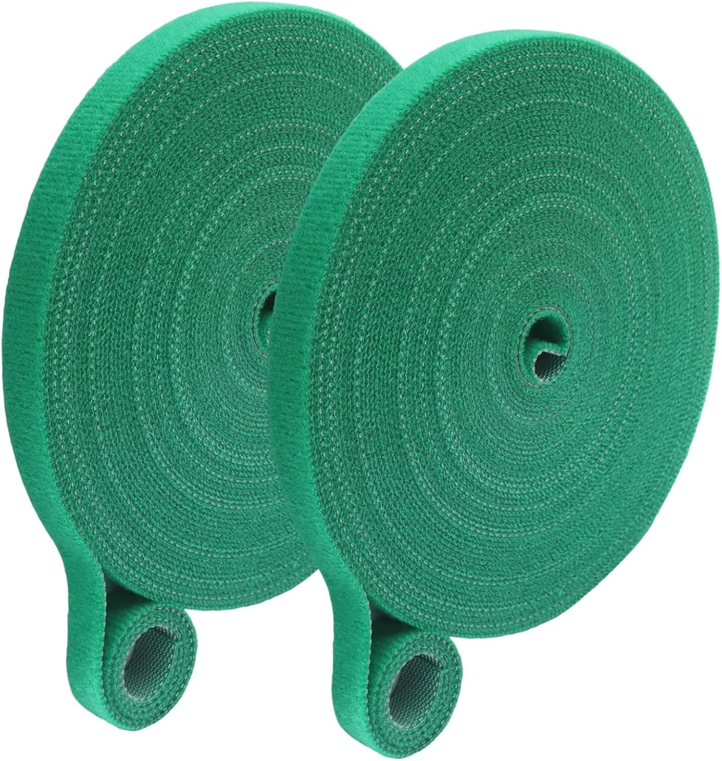 2 Rouleaux de Bande Auto-Agrippante 10mm x 10m, Bande Scratch, Attaches Réutilisables pour Plantes Grimpantes, Tuteur et Jardin, Vert Gazon