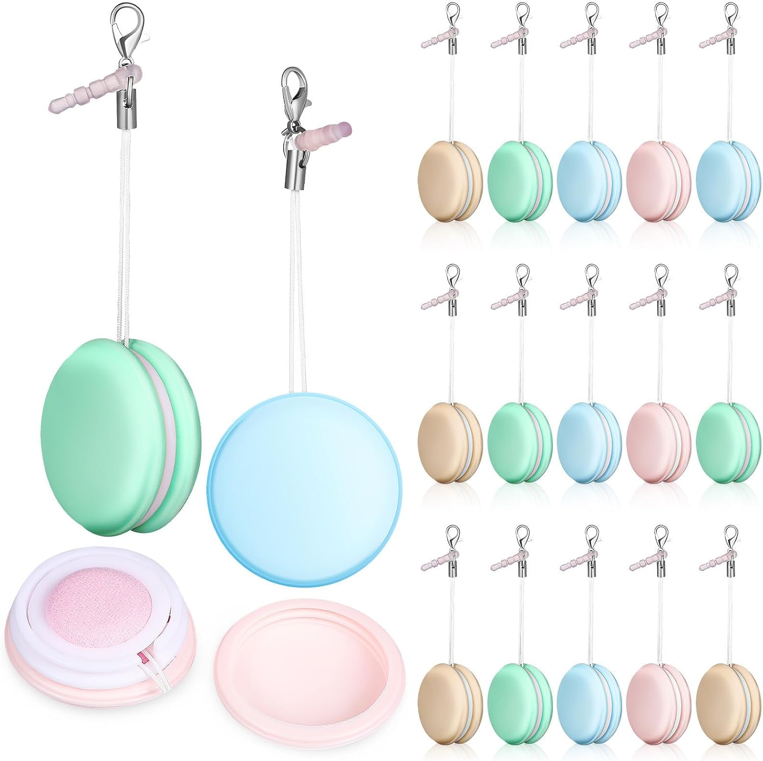 18 Pcs Nettoyant Écran Macaron, PP Silicone, Anti-Traces