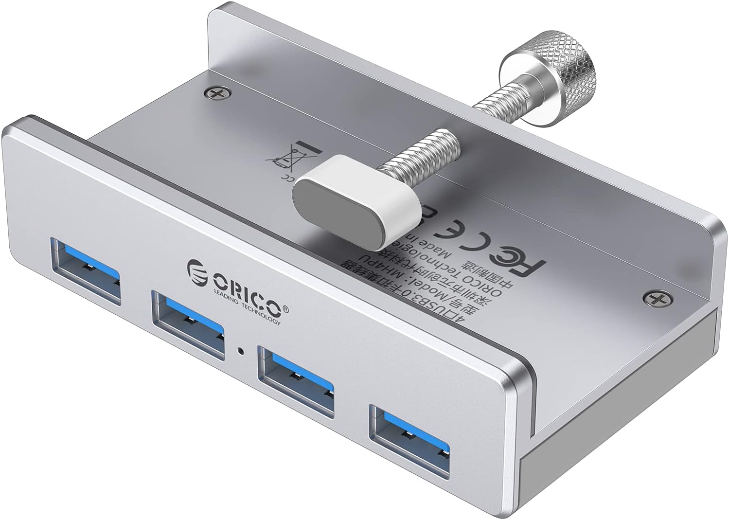 ORICO Hub USB 3.0 Aluminium, 4 Ports USB‑A 5 Gbps pour PC (150cm)