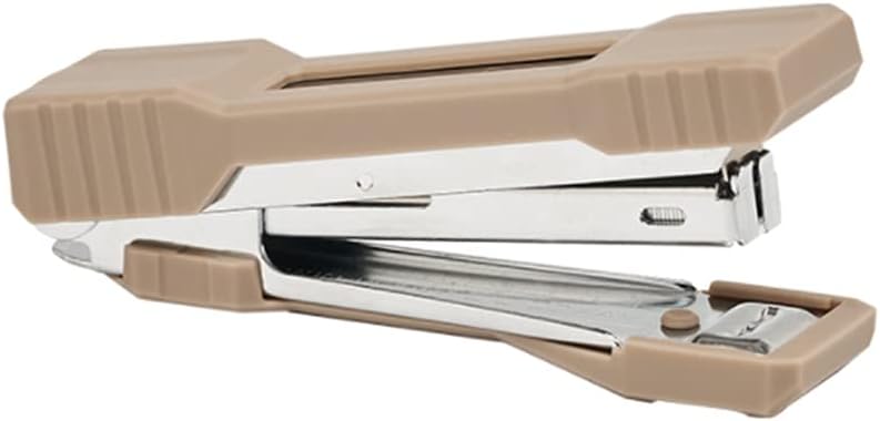 agrafeuse Agrafeuse sans effort avec 1000 agrafes standard Petites agrafeuses 20 Capacité de la feuille contient 50 agrafes Machine d' agrafeuse portable Fournitures d'étude/bureau (Color : Beige)