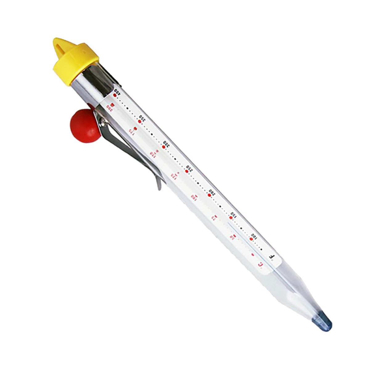 Thermomètre Cuisine en Verre Trempé pour Sirop Clip Inox