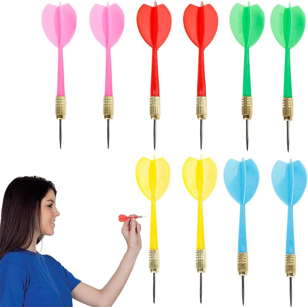 Paquet de 10 fléchettes en Plastique,fléchettesenPlastique,d'intérieur de fléchettes à la Maison,flechette acier