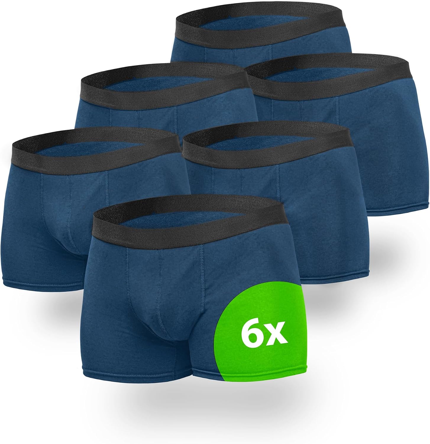 Boxer Homme Lot de 6 sous-vêtement Homme, caleçon Boxeur Noir, Lingerie Masculine en Coton Extensible