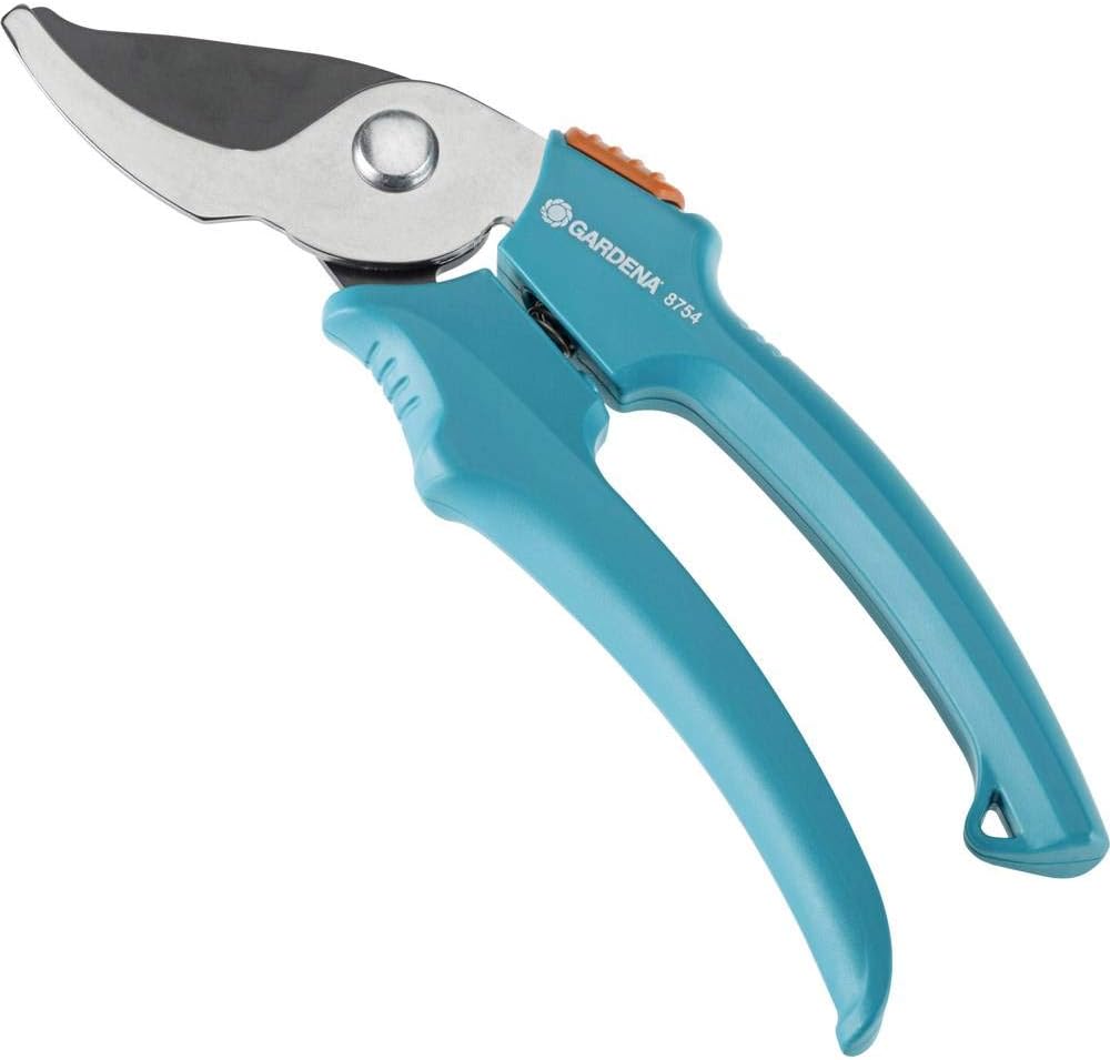 Gardena Sécateur à lame franche Classic B/S: cisailles robustes à lame franche pour bois frais jusqu'à 20 mm de diamètre, tête de coupe inclinée, avec rainure à sève et coupe-fil (8854-20)