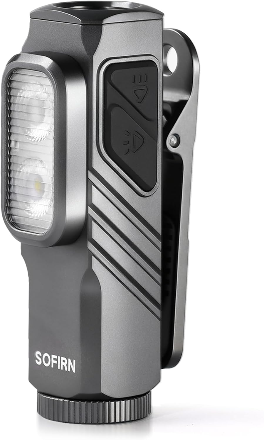 SOFIRN ST10 Mini Lampe Torche Rechargeable, 1000LM Faisceau/500LM Large/660NM Rouge, Double Aimant, Typ-C, Clip, IPX6, Lampe Torche Led Ultra Puissante pour Maison, Promenade du Chien, Pêche, Urgences
