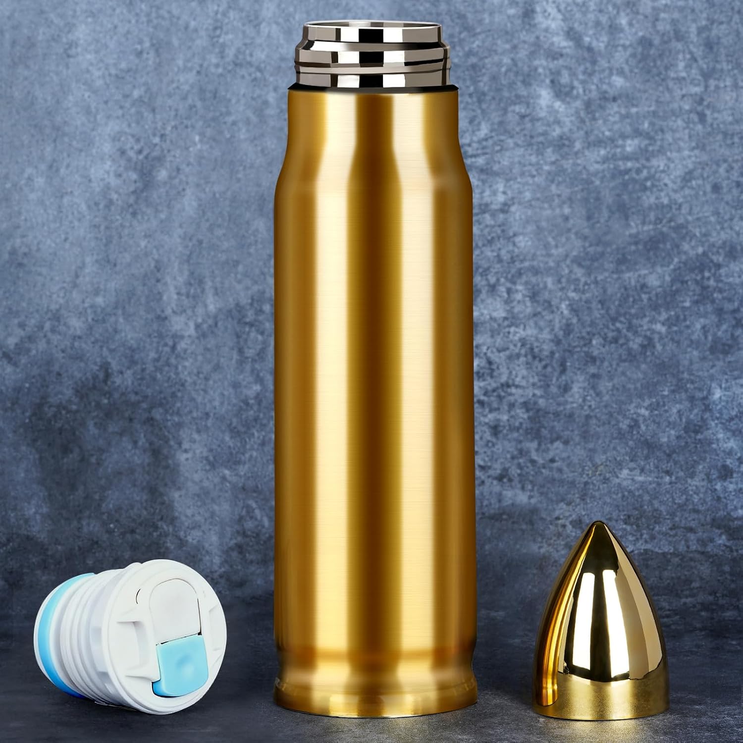 Grogife Gourde Isotherme 1L pour Homme, Cadeau de Noël Chasseur en Acier