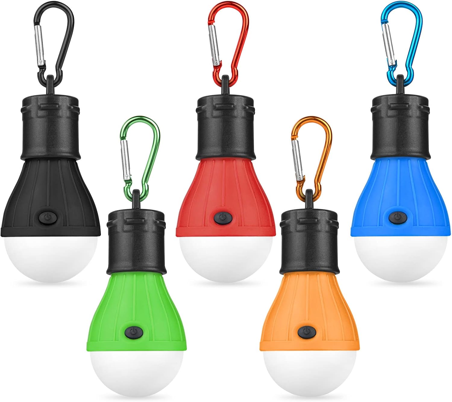 Flintronic Lampe de Camping, 5pcs Lanterne de Camping LED avec Crochet, Lampe de Tente de Camping Portable Lumière de Secours étanche Pour le Camping pour Randonnée Pêche Chasse