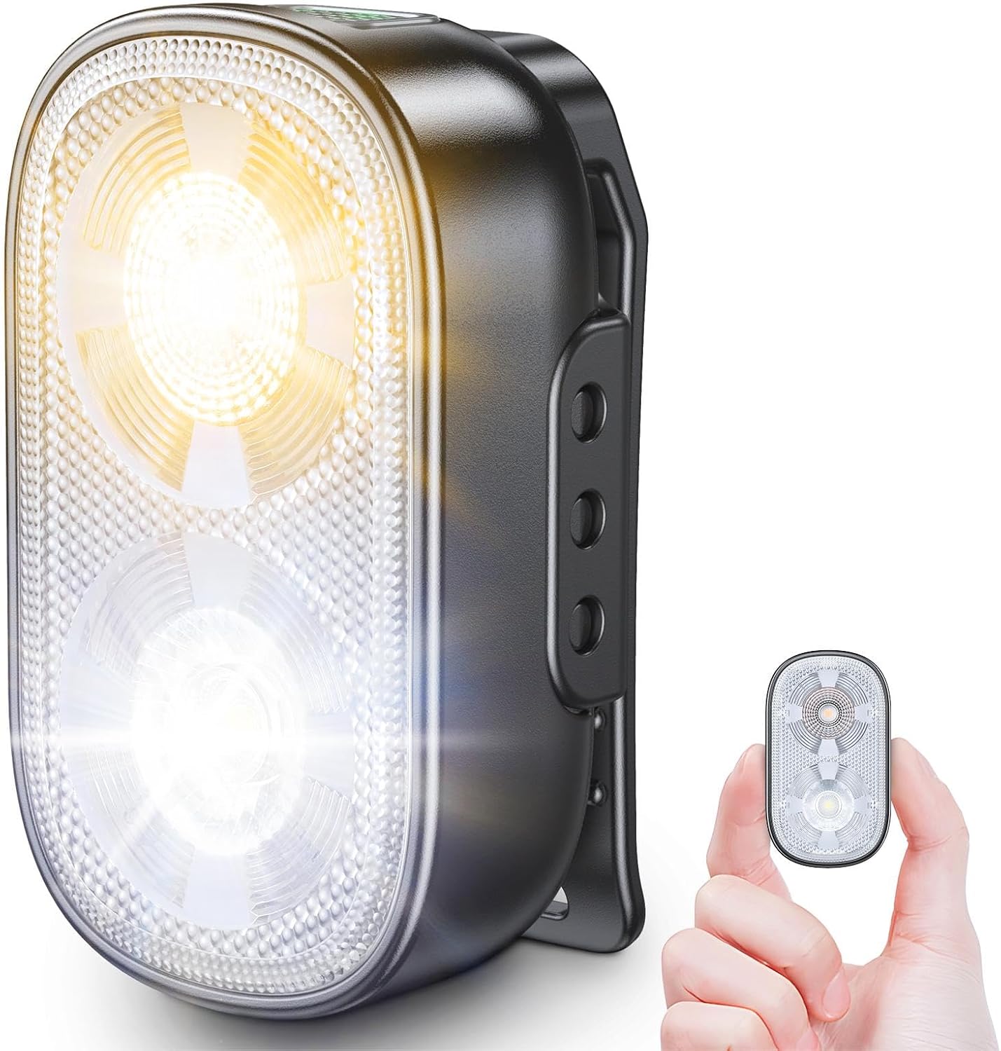 Glangeh Lampe Running Clip, Spot/Flood 10 Modes Lampe Torche Portable
