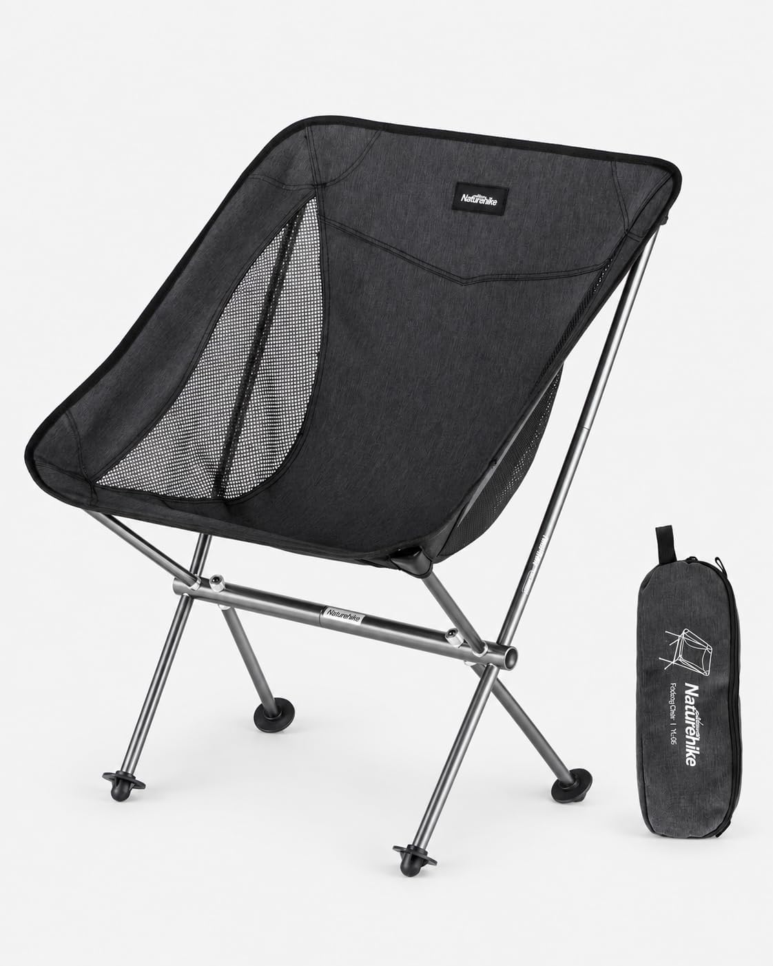 Naturehike Chaise de camping, chaise pliable avec sac de rangement, chaise portable d'extérieur pour adultes, légère, supporte 150 kg, chaise de randonnée pour pêche, randonnée, plage, pelouse