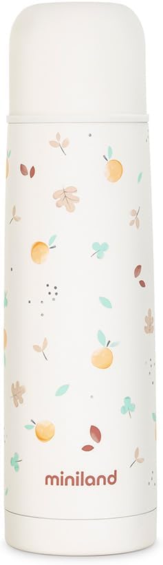 Miniland Gourde Isotherme Pour Enfant, Capacité de 500ml en Acier Inoxydable, Conserve Température +12 Heures, Boissons Chaudes que Froides, Bouchon Hermétique et un Système Anti-Gouttes | Crabsy