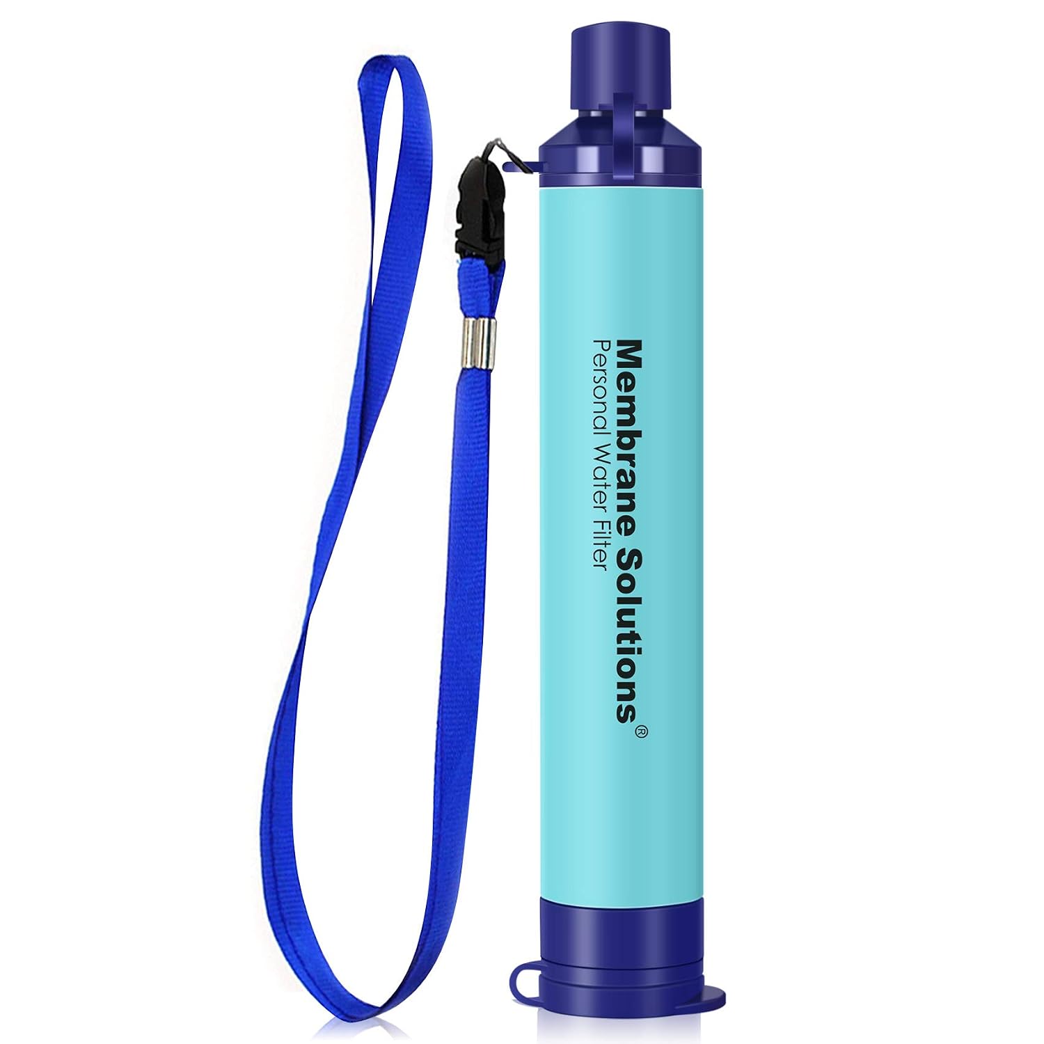 Membrane Solutions Paille Filtrante Survie, Filtre à Eau pour l'Extérieur camping et randonnée, Élimine 99,9999% des E.coli, Précision de filtration 0,1 micron, Sans BPA, Ultra-légère, 2 Pack