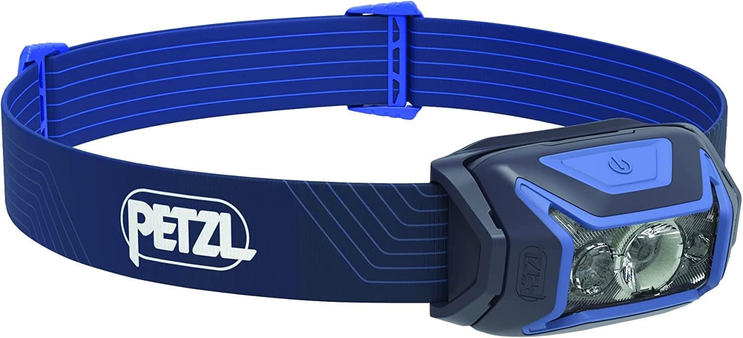 PETZL - Lampe Frontale ACTIK - Activités Outdoor - Multifaisceau - Homme/Femme - Rouge - 450 lumens