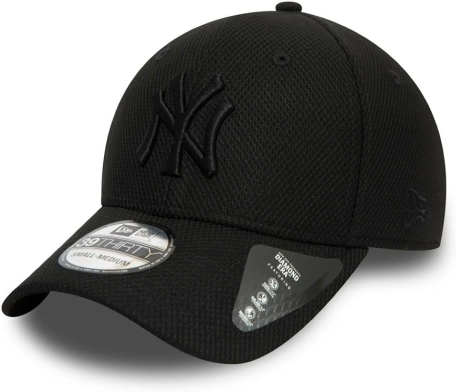 New Era New York Yankees 39thirty Flexfit Cap Stretch Diamond Black - M - L