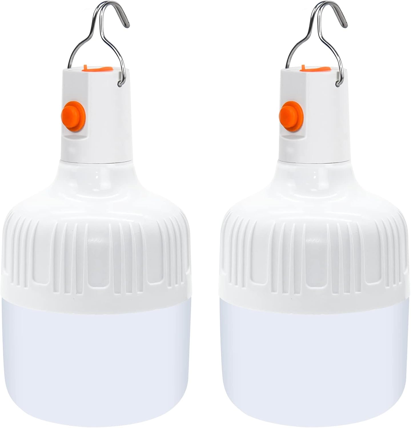 2 Pièces Lanterne de Camping, Lampe de Camping LED Portable 500 Lumens avec USB Rechargeable Piles 2 Modes d'éclairage, Eclairage Camping Etanche Lumières de Tente pour Camping Pêche Jardin Barbecue