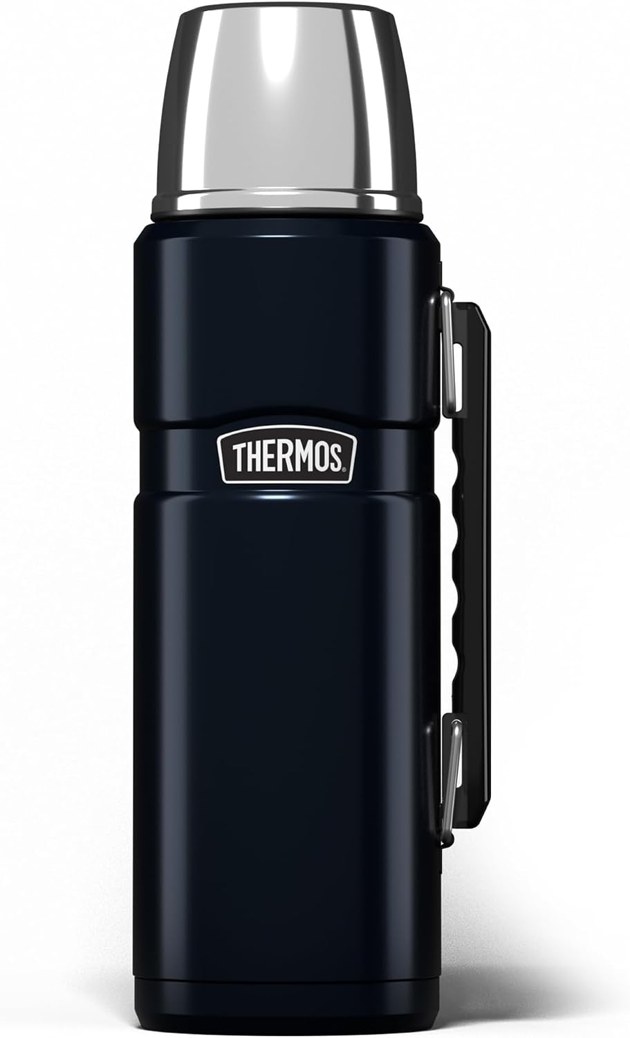 THERMOS 123167 Acier inoxydable, Durable,Portable King Bouteille INOX Bleu 1,2 L