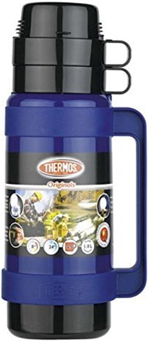 THERMOS Mondial 32 Bouteille Isotherme, Plastique Verre, Multicolore, 1 L