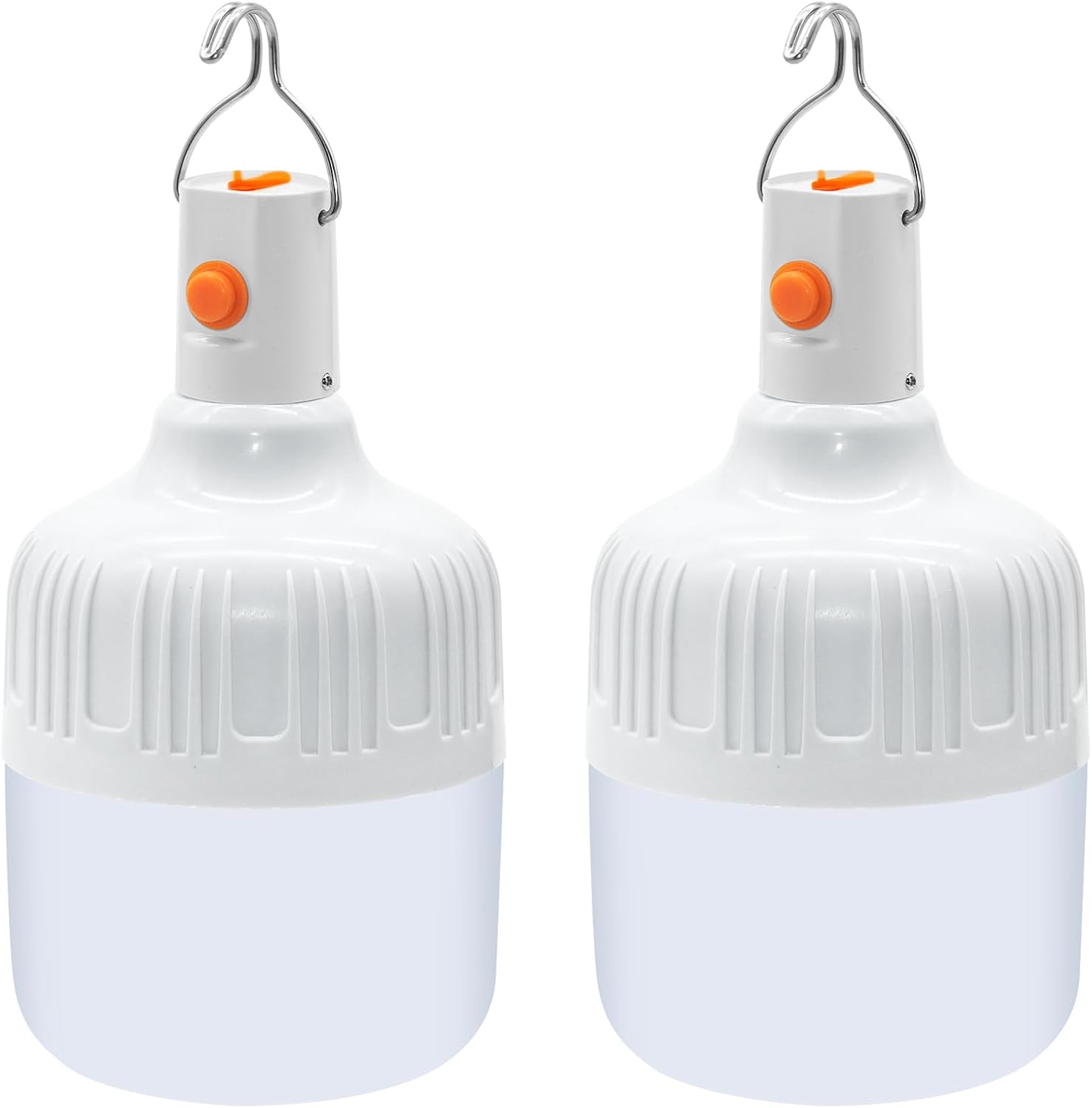 2 Pièces Lanterne Camping LED, Lampe Camping USB Rechargeable Puissante 500 Lumens Lampe Extérieur, 3 Modes Luminosité, Portable Étanche Lampe Tente pour Camping Pêche Randonnée Secours
