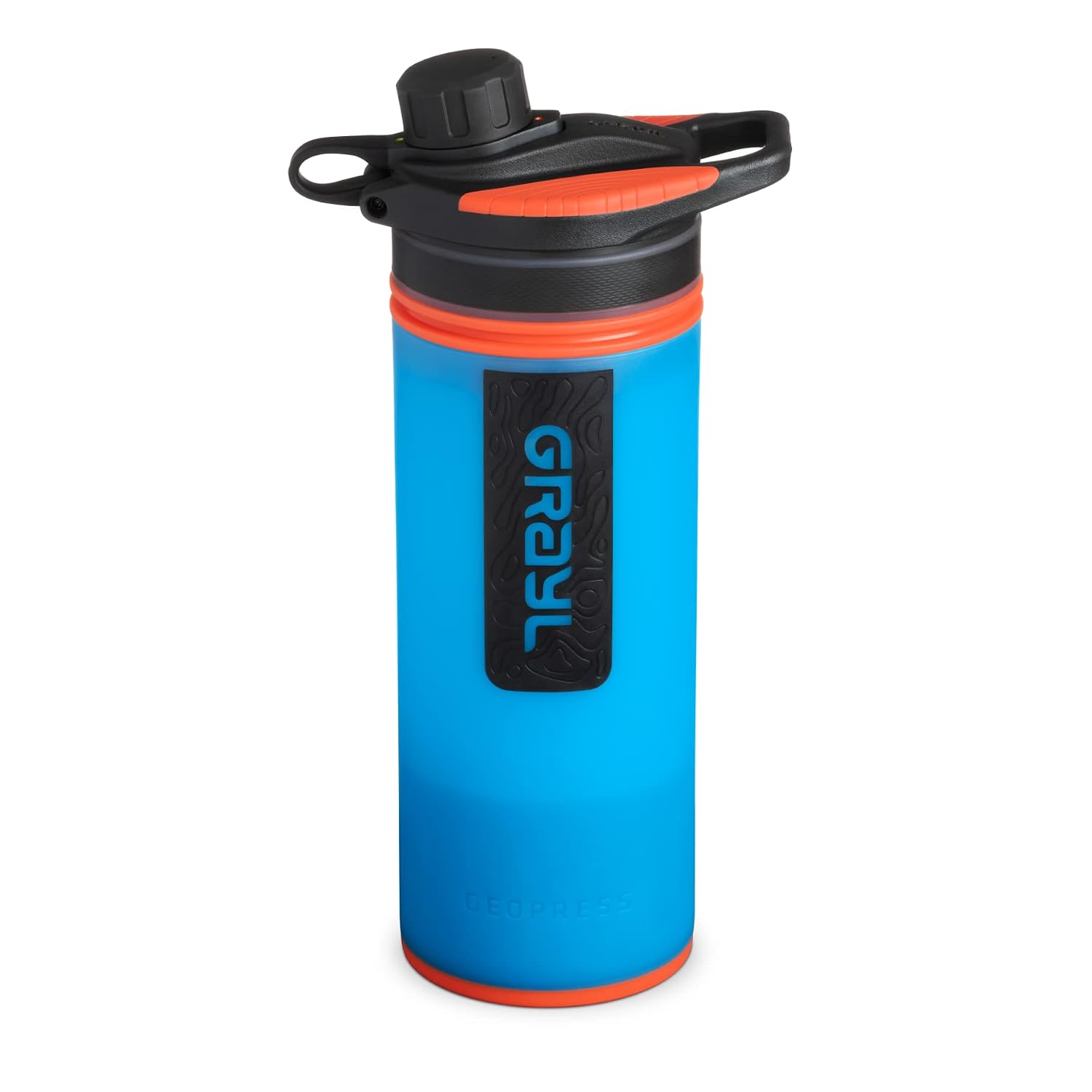 GRAYL GeoPress 710 ml Filtre à eau pour l'extérieur Eau potable I Élimine 99,99% de toutes les bactéries et virus I Parfait pour le camping, la survie et les voyages (Covert Black)