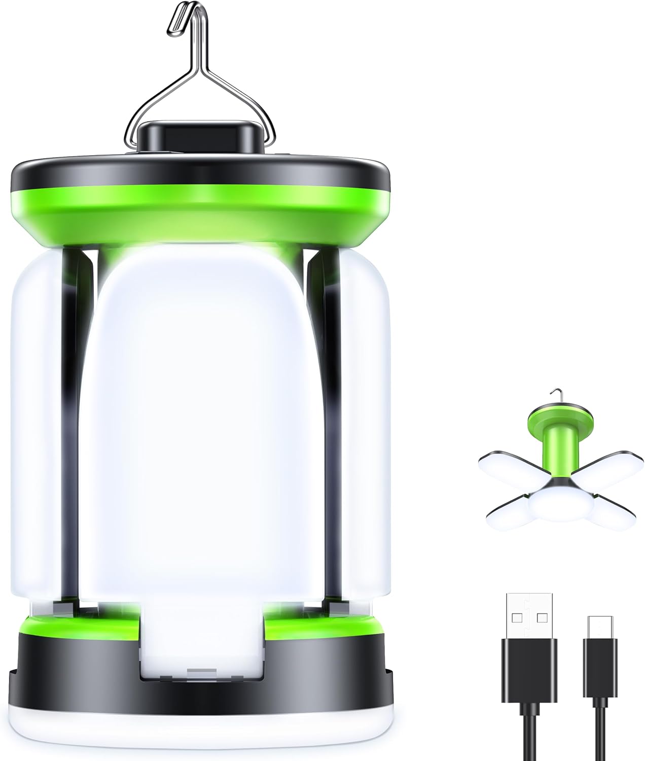 Blukar Lampe Camping Rechargeable, 2000L Lanterne Tente Camping Accessoires