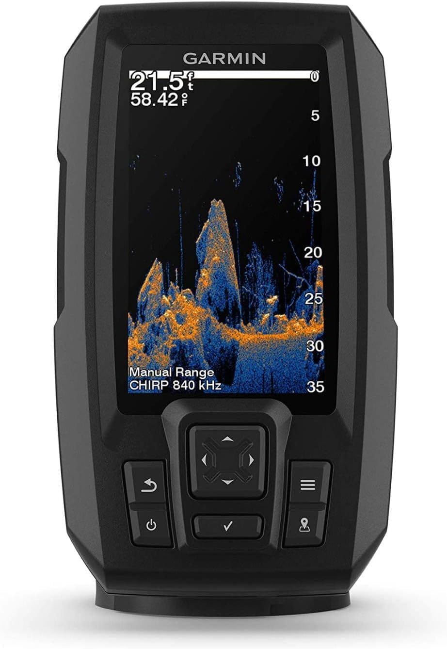 Garmin Striker Vivid 010-02550-00 Détecteur de Poissons et transducteur Sonar Couleurs Vives 4cv, faciles à Utiliser 10,2 cm