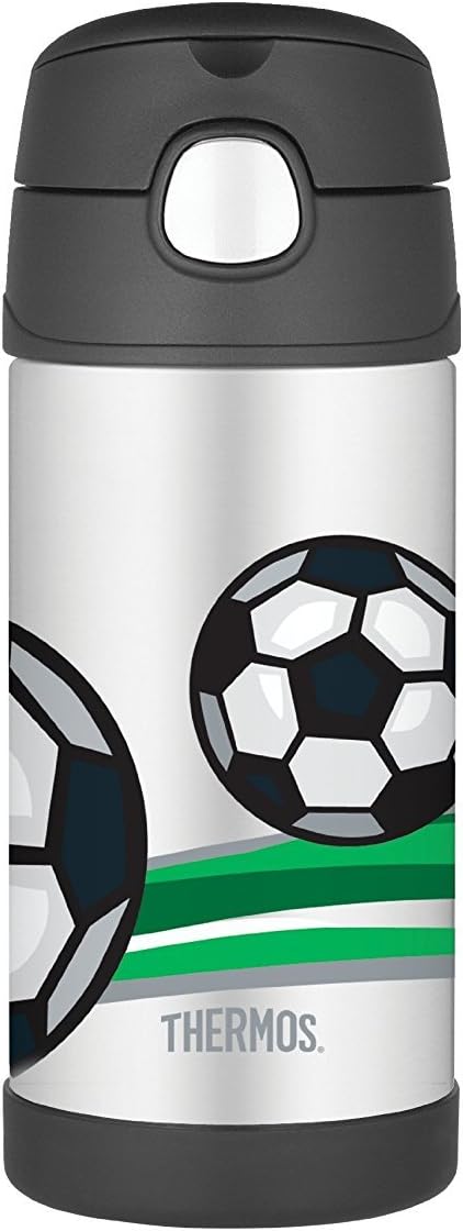 Thermos Récipient en Acier Inoxydable Paille Bouteille, 355 ML – Bleu