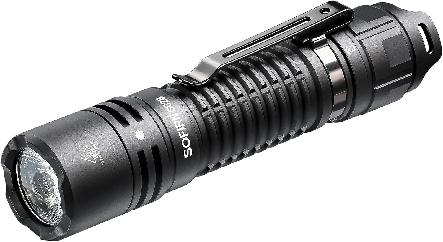 sofirn SC28 Lampe Torche LED Ultra Puissante, 2800 lumens, Mini Lampe Torche avec Stroboscope Instantané, USB-C, IPX8, Clip, Mode Tactique, Idéale pour Patrouille, Randonnée et Situations d’Urgence