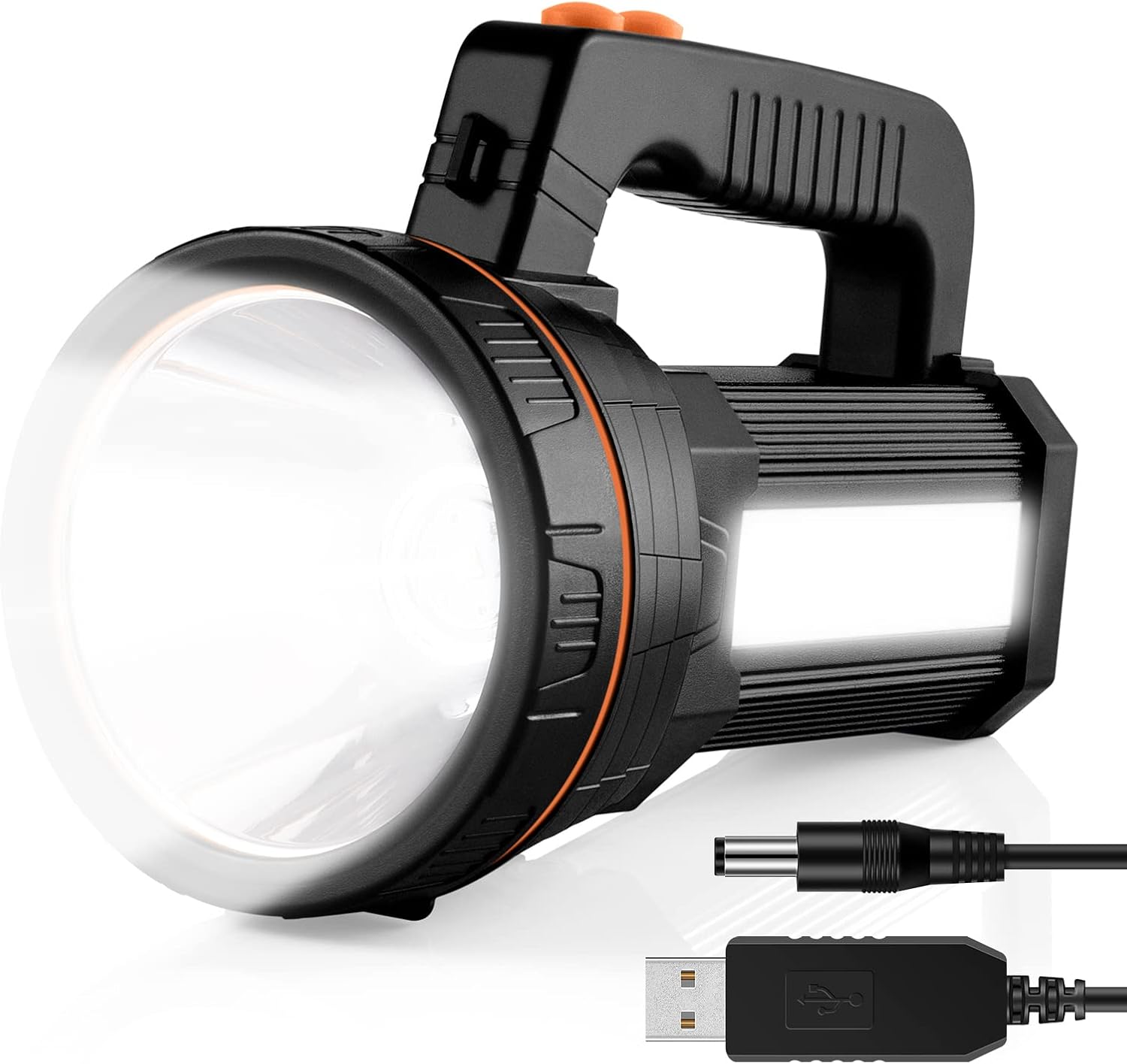 AF-WAN Lampe Torche LED Rechargeable Portable Ultra Lumineuse 9000 mAh 7000 lumens, Lampe Camping Projecteur Portable, Lampe de Poche Rechargeable pour Randonnée Camping