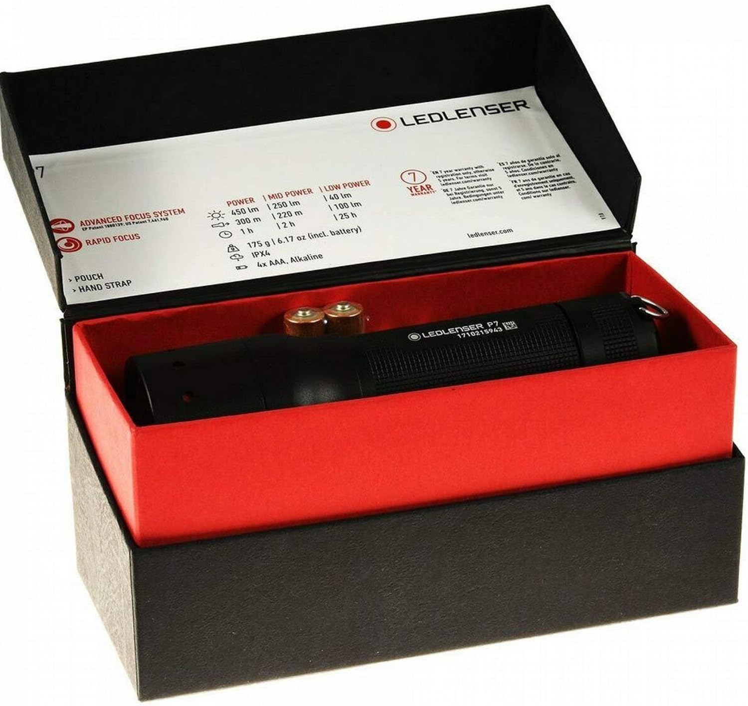 LED Lenser 9407 Lampe Torche P7.2 13 x 3,7 x 3,7 cm