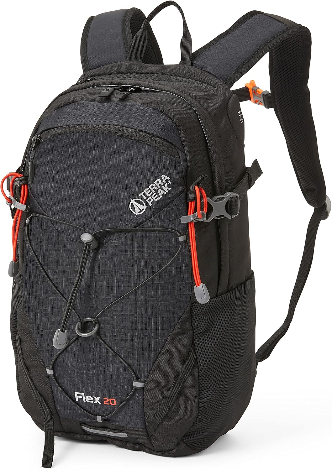 Terra Peak® Sac à dos de randonnée 20L (FLEX 20) petit noir pour femme et homme - Sac a dos de trekking, chasse et voyage (respirant, imperméable) - Sac alpinisme, escalade et de jour (ergonomique)