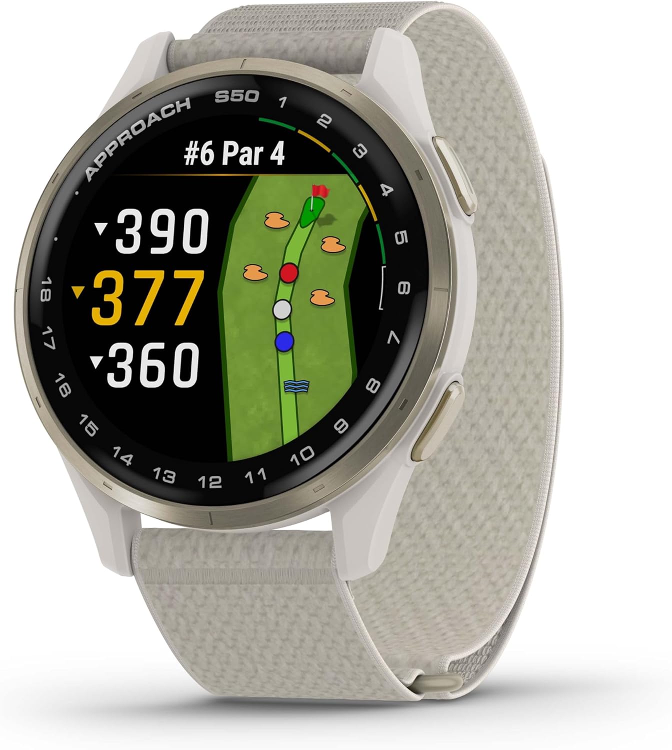 Garmin Approach S44, Montre GPS de Golf Connectée, 43mm, Noire