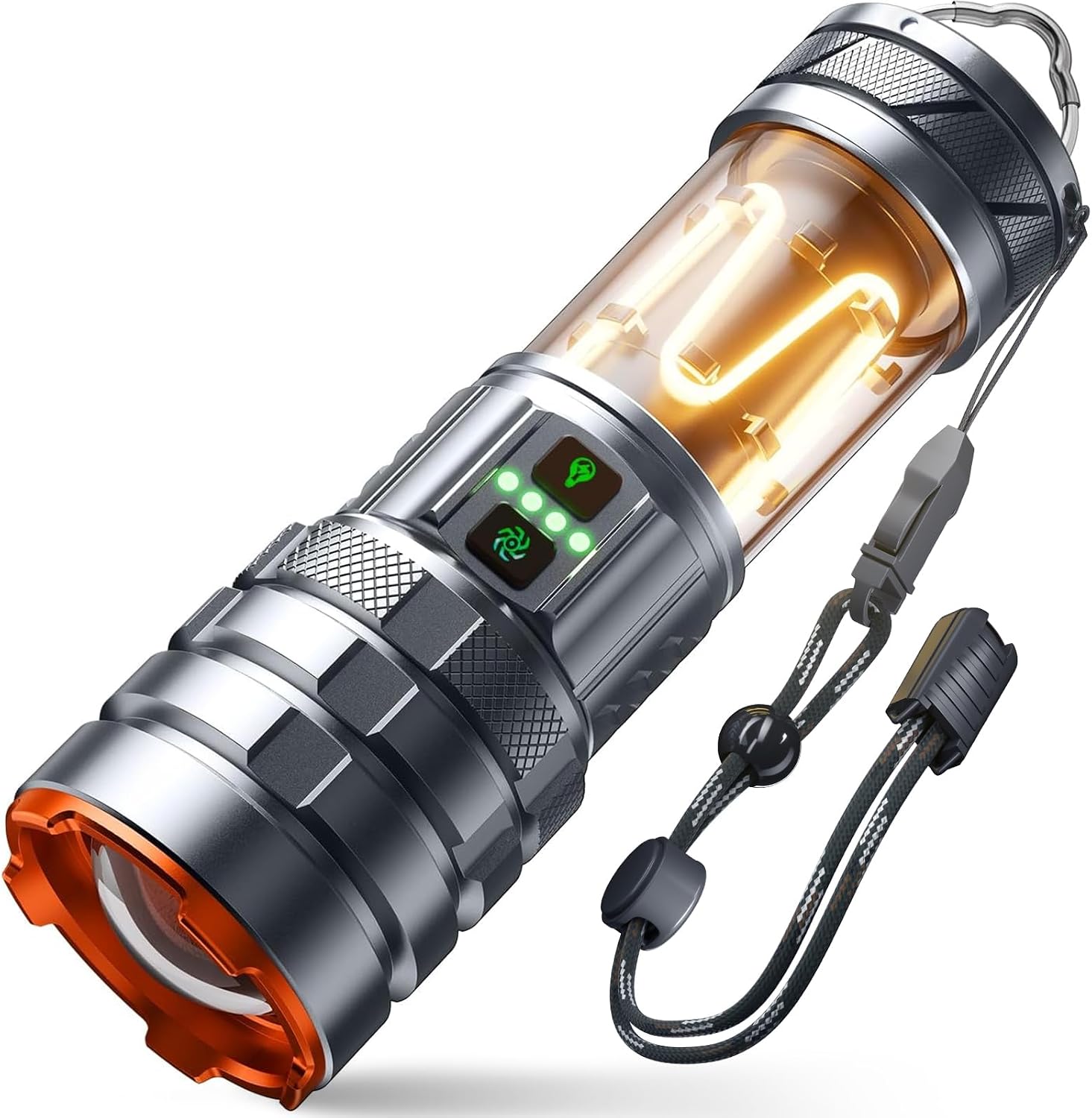 Lampe Torche LED Ultra Puissante, 900000 Lumens Lampe Torche Rechargeable avec Lumière Camping, Zoomable, 11 Modes, Étanche Portable Tactique Militaire Lampe de Poche pour Camping Randonnée Urgence