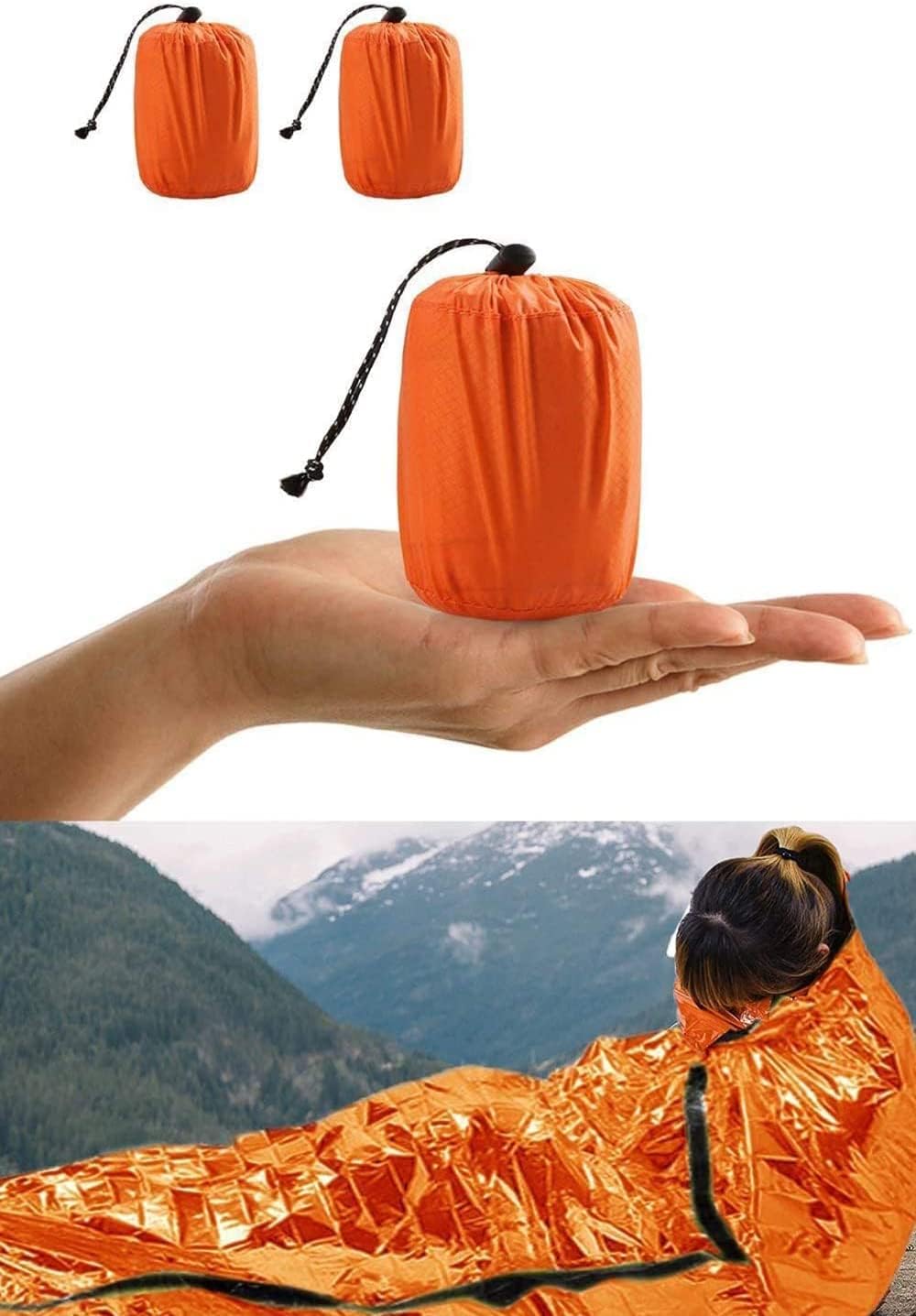 HONYAO Sac de Survie, Sac de Bivouac Réutilisable pour Urgence